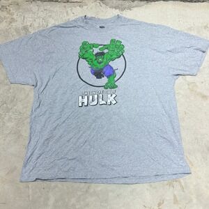 Marvel The Incredible Hulk Graphic T-Shirt Men's 3XL Gray Comic‎ Book Tee